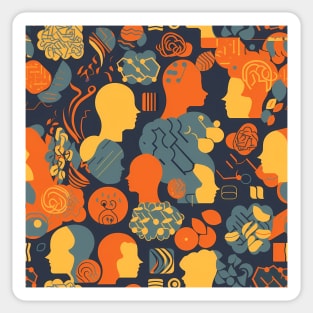 Imaginative approach - Abstract Mindset Seamless Pattern Sticker